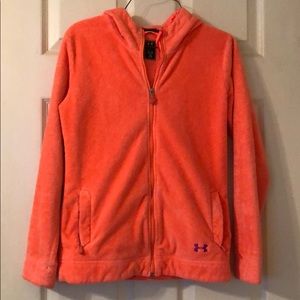 Under armour Storm neon orange soft hoodie YLG GUC